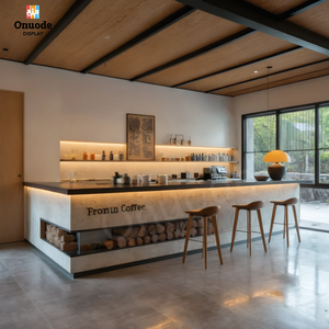 Vitrina con Iluminación LED Personalizada para Cafeterías Modernas y Kioscos de Centros Comerciales, Exhibición de Mostrador para Cafeterías, Diseño de Kiosco de Venta - Product Image 1