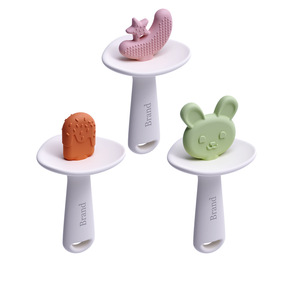 Juguetes de Dentición para Bebés, Llaves de Dentición Libres de BPA, Aptas para Congelador, Palitos de Dentición con Forma de Helado, Mordedores de Silicona para Bebés - Product Image 1