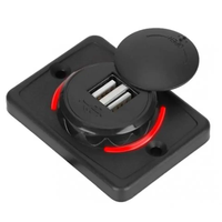 Prise de courant de chargeur d'alimentation à double port USB étanche 12v 3.1A avec LED pour caravane de camping-car de camion de camping-car