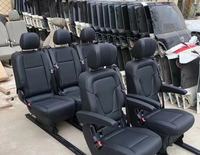 Siège Vito en cuir noir d'origine 2024 pour Mercedes Viano Vito Classe V, pliable sur les modèles W447/Metris/Vito/V250/V300