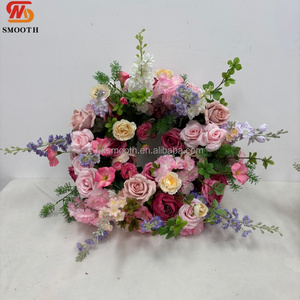 Corona de Flores de Rosa Coloridas Rosa y Morado en Oferta, Aro de Flores a Bajo Precio para Bodas, Hogar y Exteriores - Product Image 2