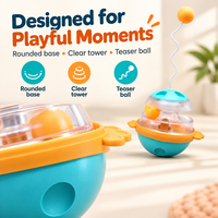 Balle distributrice de friandises pour animaux de compagnie, jouet interactif rotatif pour chat et chien, accessoire d'intérieur pour l'entraînement et le jeu d'intelligence