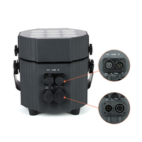 Projecteur LED étanche LEAHUA à batterie RGBWAUV sans fil DMX 9*12W 6-en-1 IP pour extérieur, scène et événements, avec flight case rechargeable