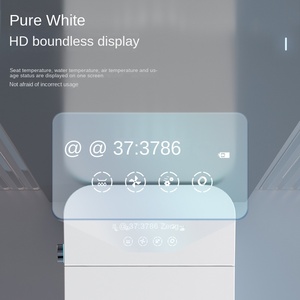 Salle de bain moderne de luxe Smart Grey une pièce sanitaire en céramique blanc montage au sol <span class=keywords><strong>Wc</strong></span> salle de bain toilette - Product Image 6