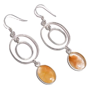 ทอง Rutile ต่างหู925เงินสเตอร์ลิงเครื่องประดับขายส่งอินเดียแฮนด์เมดปรับต่างหูเงินผู้ผลิตผู้ส่งออก - Product Image 1