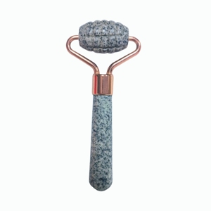 Mini-rouleau de massage en pierre naturelle mouchetée à picots pour la relaxation musculaire et le raffermissement du visage - Product Image 1