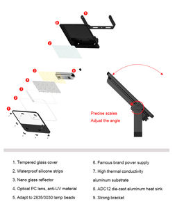 Reflector de alto brillo IP66 impermeable 2200K 3030smd 50W 100W 150W 200W 250W 300W Delgado LED al aire libre jardín pared Precio de luz de inundación - Product Image 6