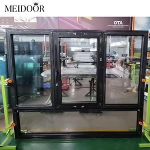 Stile moderno con doppi vetri battenti a battente finestra francese in alluminio residenziale per il modello di apertura orizzontale dell'hotel di casa - Product Image 3