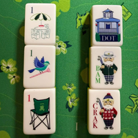 Mahjong américain moderne personnalisé, 160 tuiles en acrylique, motif de dessin animé unique, Joker, luxe personnalisé, 4 joueurs