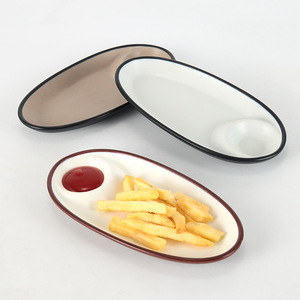 <b>Melamine</b> snack <b>plate</b>, creative dipping sauce all-in-one <b>plate</b>, commercial brown sugar glutinous rice cake <b>plate</b>, crispy pork - Product Image 3