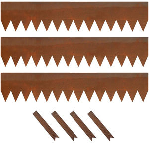 Bordo da <span class=keywords><strong>giardino</strong></span> arrugginito in acciaio Corten nero bordo decorativo in <span class=keywords><strong>alluminio</strong></span> metallo 90 gradi acciaio bordo prato - Product Image 4