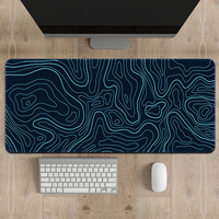 Tapis de souris personnalisé à bords cousus étendus pour clavier Tapis de souris pour ordinateur portable de bureau avec base antidérapante