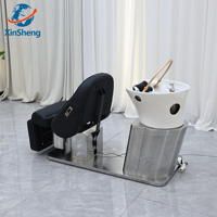 Chaise de shampoing de lit de lavage de meubles de massage couchés confortables de salon de coiffure de couleur Offre Spéciale avec le bassin de cuvette