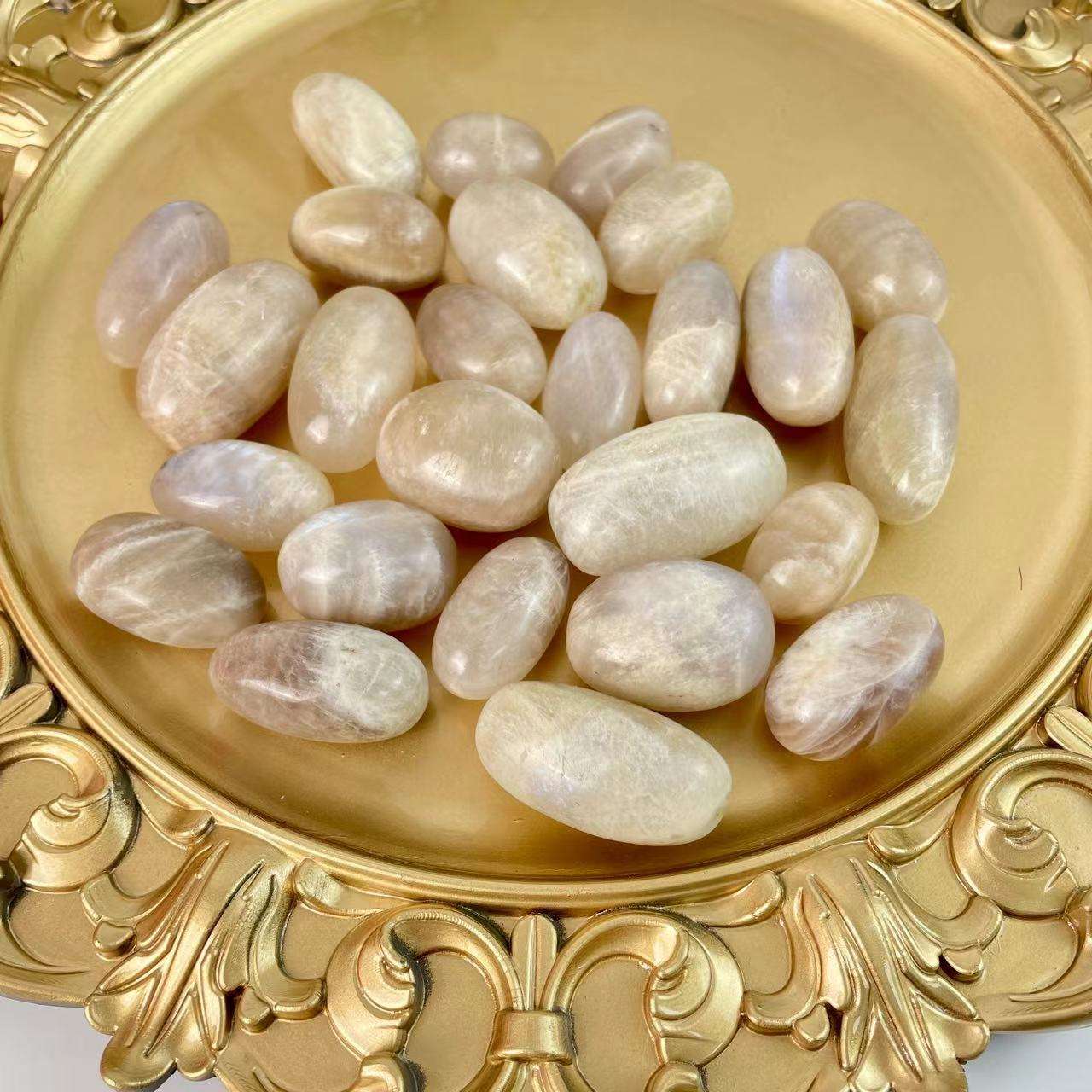 blue moon stone  tumbled stone