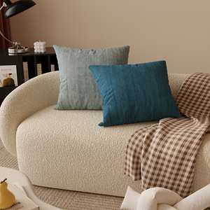 Cojín decorativo cuadrado de terciopelo holandés de color sólido QRMBD, funda de cojín extraíble para sofá, sala de estar. - Product Image 3