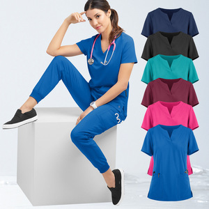 Scrubs Set Royal Blue Unisex Moisture Wicking Hospital Uniforms For Doctors Nurses Operating Room Staff Spa Beauty Salon Workers - Product Image 1