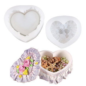 Sớm Riser DIY Tình Yêu Rose Lưu Trữ Hộp Khuôn Epoxy Resin Silicone Khuôn Mẫu Cho Lưu Trữ Đồ Trang Sức Vòng Cổ Pendant Trang Trí Nội Thất - Product Image 1
