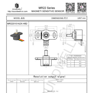 Potenciómetro Magnético MR22 Automotriz Electrónico 4.5~5.5V 22mm para - Product Image 2