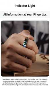 Anneau intelligent en acier inoxydable R08 avec suivi du sommeil et suivi de la santé, étanche 5 ATM, autonomie de la batterie de 5 à 10 jours - Product Image 3