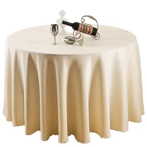 弹力面料120圆形缎面桌布装饰婚礼活动桌布新设计锦缎圆形桌布