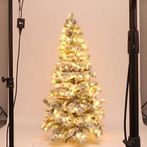 Gran oferta Navidad de lujo 180cm árbol flocado con luz Navidad Tannenbaum suministros para fiesta Pohon Natal - Product Image 4