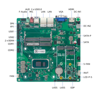Nouvelle carte mère industrielle Mini ITX Quad Core avec 2 LAN, 2 COM, 2 emplacements DDR4, graphismes intégrés, 64 Go de RAM, NVMe, portable, 170x170mm