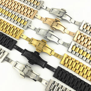 سوار ساعة من الفولاذ المقاوم للصدأ بتصميم مائل ثلاث مرات للأطراف المسترك باللون البنفسجي سعة 304 لتر سوار ساعة من الفولاذ المقاوم للصدأ يمكن إصداره بسرعة سوار ساعة للاستخدام مع الغواصات - Product Image 5