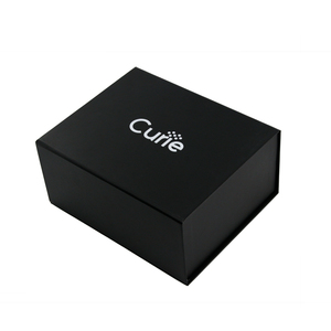 Custom Luxury <b>Black</b> Magnetic <b>Boxes</b> Handle for Clothing Apparel Shoes Hats Embossed Matt Laminated UV Coating Recycled Materials - Product Image 3