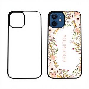 Coque de téléphone portable antichoc en TPU 2D avec plaque en aluminium, vierge pour sublimation, pour 16/16 Pro Max/12 15, logo personnalisé DIY - Product Image 1