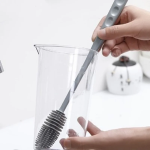 Brosse à tasses en silicone, nettoyeur de verres, outil de nettoyage de cuisine, brosse à long manche pour verres à vin, bouteilles et tasses en verre - Product Image 5