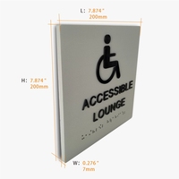 Film PVC mat en acrylique avec impression UV en braille, film lumineux, numéro de porte moderne pour hôtel et maison