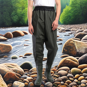 Tuta da <span class=keywords><strong>pesca</strong></span> impermeabile personalizzabile all'aperto Waders con stivali pantaloni a fianco per la caccia <span class=keywords><strong>e</strong></span> la <span class=keywords><strong>pesca</strong></span> - Product Image 2