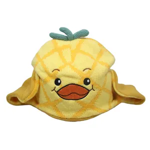 Cappello a maglia invernale Jacquard personalizzato, cappello a forma di pollo con cappuccio con berretto a forma di cappello con cappuccio