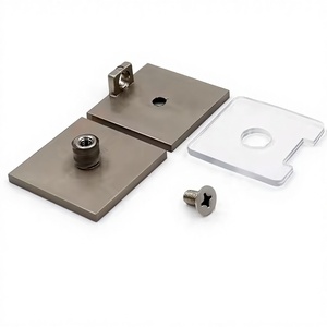 ISUREMARINE Pince <span class=keywords><strong>de</strong></span> fixation carrée en alliage <span class=keywords><strong>de</strong></span> zinc pour verre, <span class=keywords><strong>support</strong></span> <span class=keywords><strong>de</strong></span> verre réglable pour salles <span class=keywords><strong>de</strong></span> bain et douches - Product Image 3