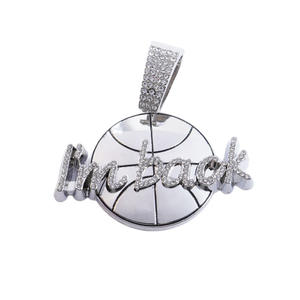 <span class=keywords><strong>Sono</strong></span> <span class=keywords><strong>tornato</strong></span> collana con ciondolo da basket a catena completa con placcatura in oro alla moda catene in lega di zinco per uomo e donna regalo buddista - Product Image 5