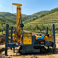 Foreuse de puits d'eau sur chenilles YG-300, profondeur 300m, alimentée au diesel, 7T, diamètre de forage 140-350mm