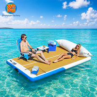 Plateforme gonflable en PVC Dropstitch pour quai de bateau, plateforme flottante de loisirs pour jet ski, plateformes de travail pour bateaux et yachts