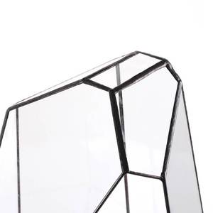 Grand terrarium en verre noir, pot de fleurs, jardinière, écologique, unique, style Art déco, décoration pour la maison, le jardin, les mariages, <span class=keywords><strong>cadre</strong></span> géométrique transparent - Product Image 2