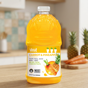 Jugo de Piña 100% Puro y Natural en Botella PET de 2000 ml (67.6 oz) Sin Azúcar Añadido VINUT para Mayoristas, Distribuidores e Importadores - Product Image 2
