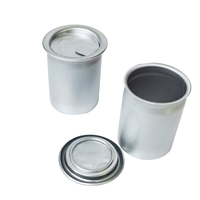 Boîte en aluminium ronde argentée de 30 mm de diamètre avec couvercle facile à décoller, emballage alimentaire en métal de qualité alimentaire pour poudre de café, crème
