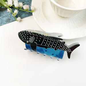 Nouvelles pinces à cheveux requin et dauphin, design personnalisé, grande taille, série Océan, accessoires pour cheveux pour femmes - Product Image 5