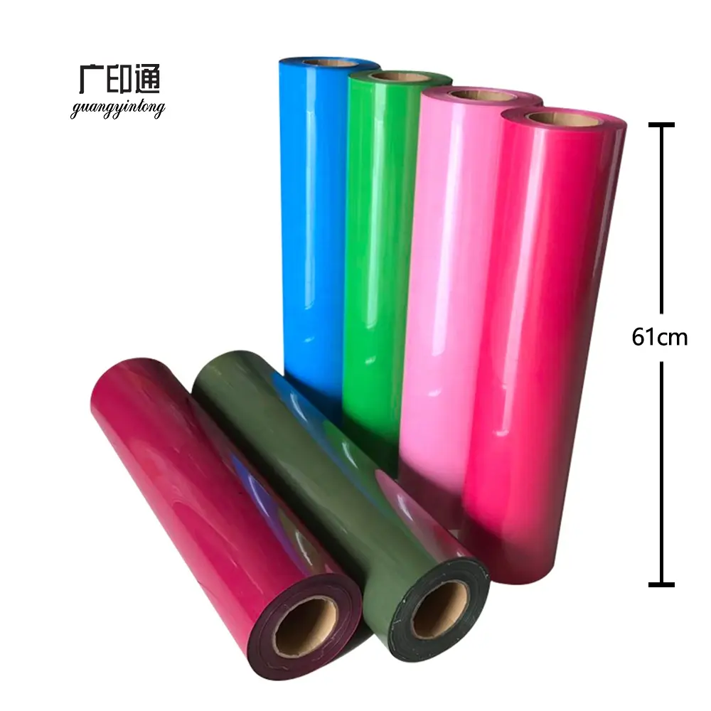 Guangyintong Hot Selling Groothandel Pvc Warmteoverdracht Film Vinyl Materiaal Htv Rolt Bulk Ijzer Chroom Warmteoverdracht Papier