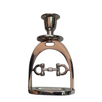 Bougeoir équestre en argent antique, support décoratif en métal pour bougie, accent de table pour les amateurs de chevaux, décoration pour la maison, l'hôtel ou l'écurie