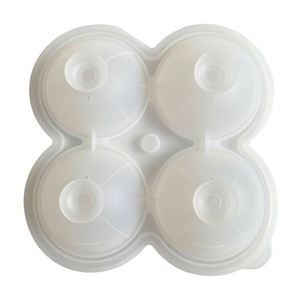 Moule à glaçons en silicone 4 cavités sans BPA, antiadhésif, empilable, démoulage facile, glaçons parfaits, service OEM/ODM pour whisky et cocktails - Product Image 3