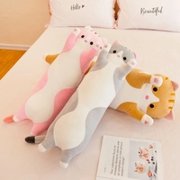 50cm Squishy Chats En Peluche Jouet Ultra Doux Kawaii Chat En Peluche Animal Jouets Peluche Sleeping Companion Enfants Cadeau