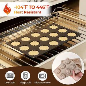 Moule à gâteau en silicone antiadhésif de qualité platine LFGB sans BPA, en forme de fleur à 15 cavités, fabriqué par MUYULINS Factory - Product Image 2