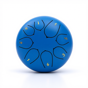 Tambor de Mano Etéreo de 6 Pulgadas y 8/11 Tonos, Diseño de Flor de Loto, Cuenco Cantante de Acero al Carbono, Desprende el Polvo/<span class=keywords><strong>los</strong></span> Preocupaciones - Product Image 2