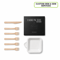 Ensemble de vaisselle biodégradable pour fête d'anniversaire, fournitures pour gâteaux, assiettes, couverts, boîte d'emballage, personnalisation OEM/ODM, vente en gros Sanjaing XFH-mz