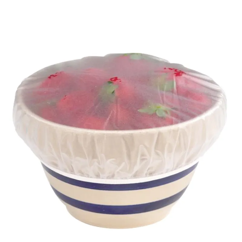 Elastic Food Storage Covers Plastic Wrap Colorful Bowl Cover Dish Plate pe Transparent disposable Covers