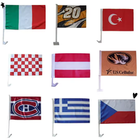 Drapeau de voiture d'équipe personnalisé en polyester 100 % imprimé en gros par Swil Factory avec mât